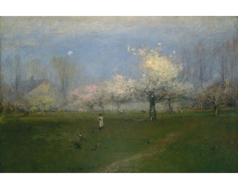 George Inness: Spring Blossoms, Montclair, New Jersey (c. 1891)-Giclee Fine Art Print