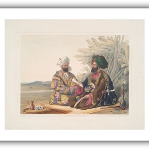 James Rattray : Meerz Fyze, an Oosbeg Elchee, or Ambassador 1848 Giclee Fine Art Print 12 x 16 inches