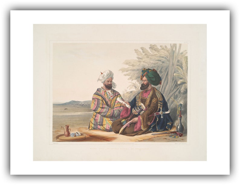 James Rattray : Meerz Fyze, an Oosbeg Elchee, or Ambassador 1848 Giclee Fine Art Print 12 x 16 inches
