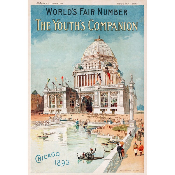 The Youth's Companion : Chicago World's Fair Cover (1893) - Giclee Fine Art Print