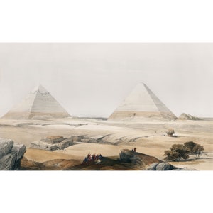 David Roberts : Pyramids of Giza (1842-1849) - Giclee Fine Art Print