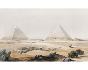 David Roberts : Pyramiden von Gizeh (1842-1849) - Giclee Fine Art Print