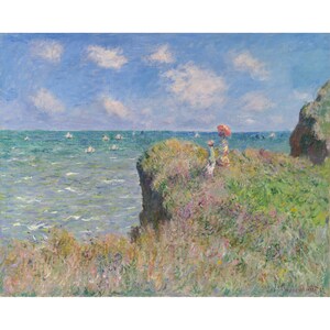 Claude Monet: Cliff Walk a Pourville (1882) - Giclee Fine Art Print
