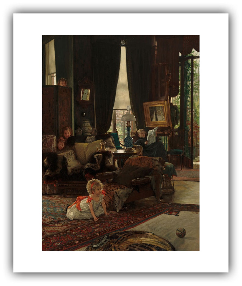 James Tissot : Hide and Seek c. 1877 Giclee Fine Art Print 20 x 24 inches
