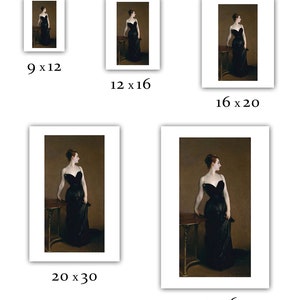 John Singer Sargent : Portrait of Madame X Madame Pierre Gautreau 1884 Giclee Fine Art Print image 2