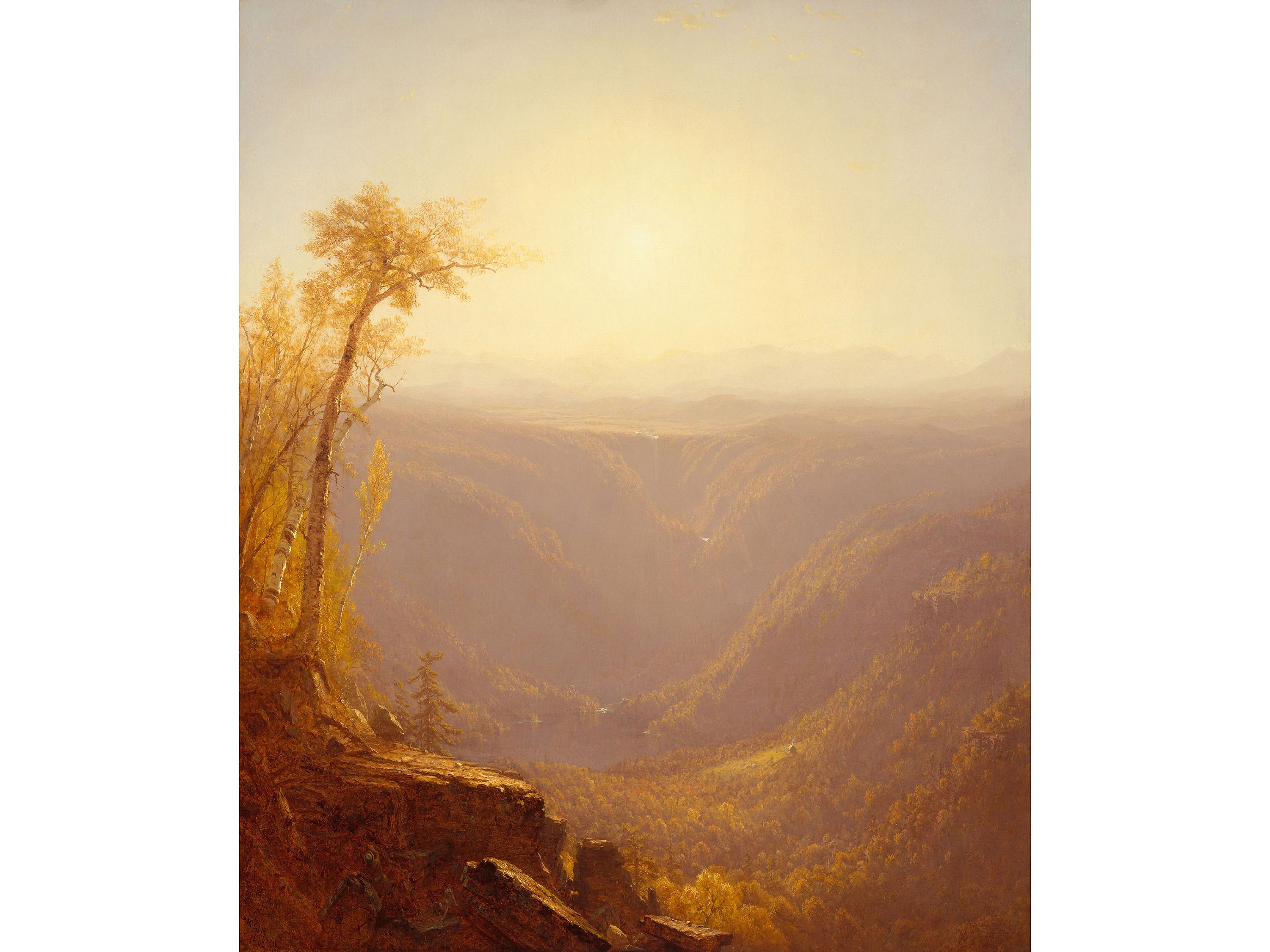 Sanford Robinson Gifford : A Gorge in the Mountains (kauterskill