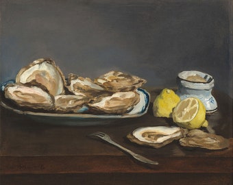 Edouard Manet : Oysters (1862) - Giclee Fine Art Print