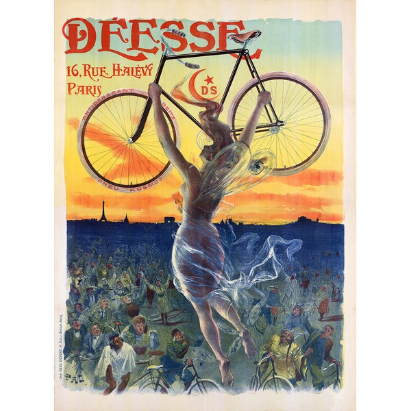 Jean de Paléologue : Deesse Bicycles (c. 1898) - Giclee Fine Art Print