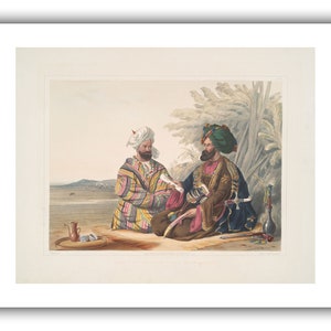 James Rattray : Meerz Fyze, an Oosbeg Elchee, or Ambassador 1848 Giclee Fine Art Print 9 x 12 inches