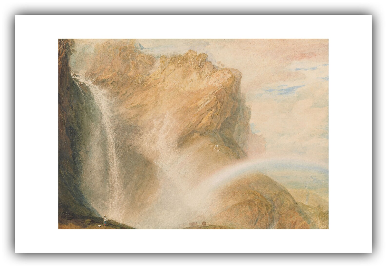 J.M.W. Turner : Upper Fall of the Reichenbach - Rainbow (1810) - Giclee ...