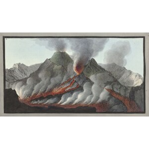 William Hamilton and Pietro Fabris : Interior View of the Crater of Mount Vesuvius in the Year 1756 (1776) - Giclee Fine Art Print