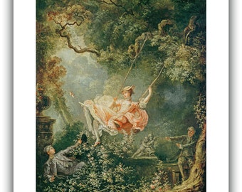 ジャン＝オノレ・フラゴナール：ブランコ（1767年頃） - ジクレー版画