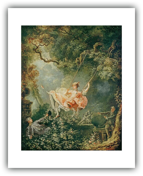 ジャン＝オノレ・フラゴナール：ブランコ（1767年頃） - ジクレー版画