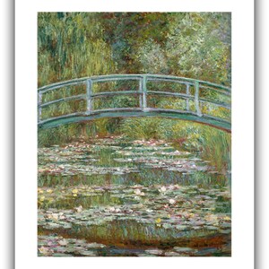 Claude Monet : Bridge over a Pond of Water Lilies 1899 Giclee Fine Art Print 16 x 20 inches