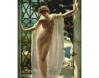 John Reinhard Weguelin: Lesbia (1878) - Impresión artística giclée