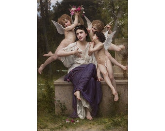 William-Adolphe Bouguereau : Dream of Spring (1901) - Giclee Fine Art Print