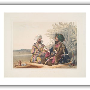 James Rattray : Meerz Fyze, an Oosbeg Elchee, or Ambassador 1848 Giclee Fine Art Print 16 x 20 inches