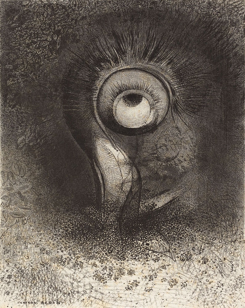Odilon Redon : There was Perhaps a First Vision Attempted in the Flower 1883 Giclee Fine Art Print image 3