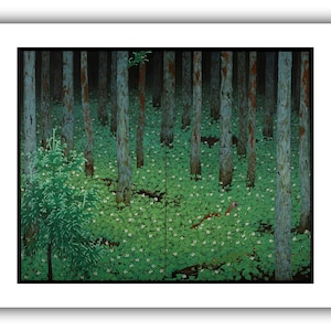 Katayama Bokuyo : Mori Forest 1928 Giclee Fine Art Print 9 x 12 inches