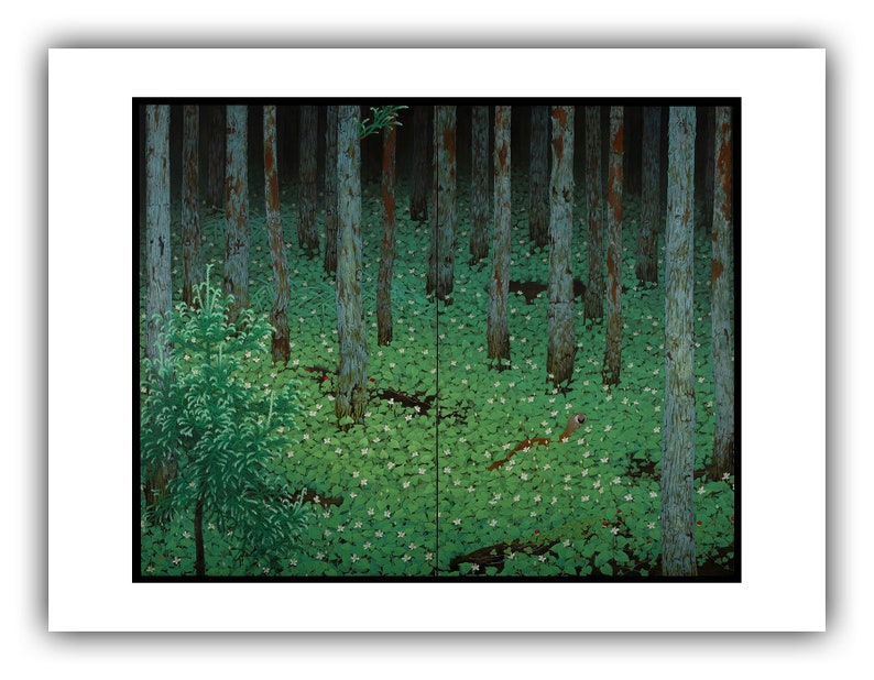 Katayama Bokuyo : Mori Forest 1928 Giclee Fine Art Print 9 x 12 inches