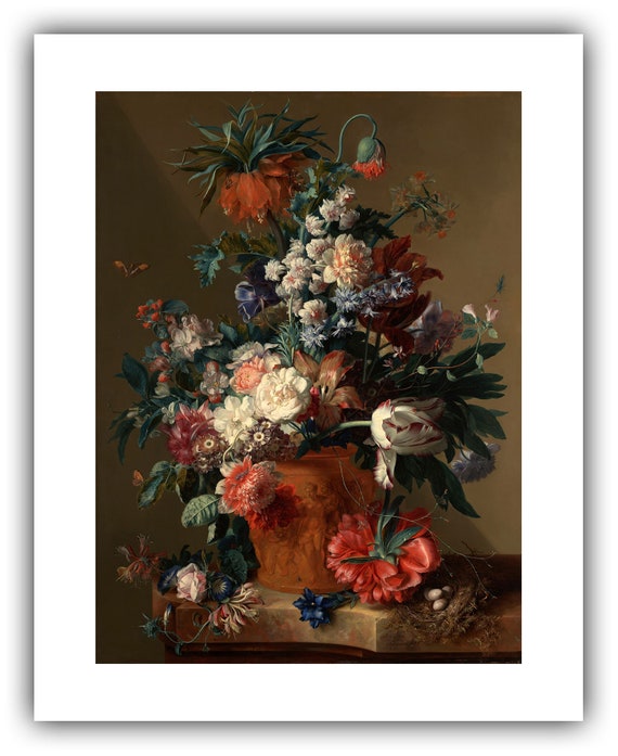 Vintage 1997 “Flowers in a Terracotta Vase” Floral Art Poster Vintage 1997 “Flowers in a Terracotta Vase” Floral Art Poster