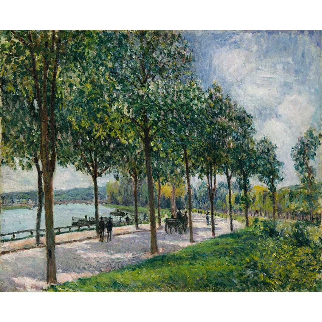 アルフレッド・シスレー、【マロニエの散歩道】、希少画集画 il_1080xN.5148477450_f2sp.jpg