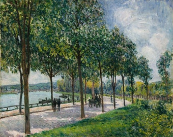 Alfred Sisley: Avenida de los castaños (1878) - Impresión artística giclée