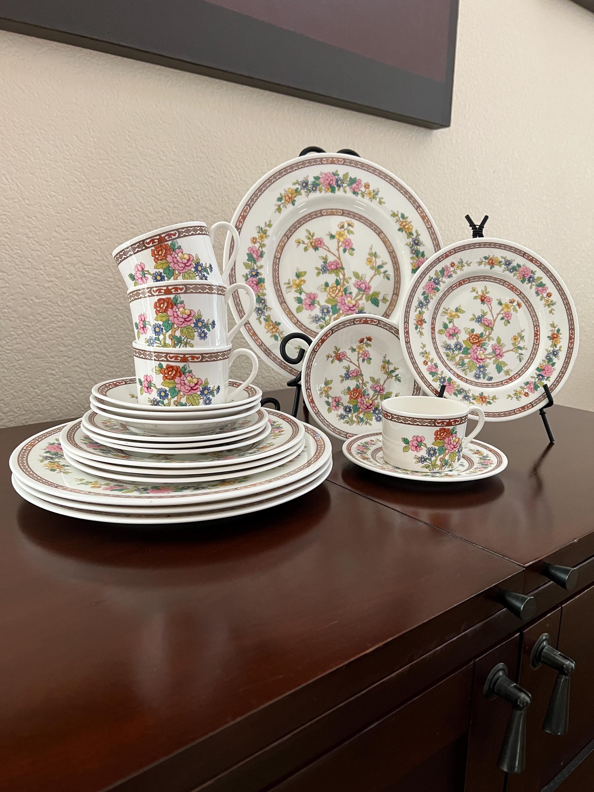 Coalport Flower of Tibet Bone China Dinnerware Set, Vintage