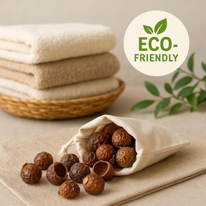 Detergente ecológico para ropa con nueces de jabón • Totalmente natural, suave para pieles sensibles • 35 lavados • Lavandería sin residuos