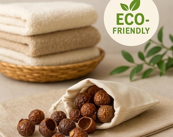 Eco-Friendly Soap Nuts Laundry Detergent • All-Natural, Gentle on Sensitive Skin • 35 Washes • Zero-Waste Laundry