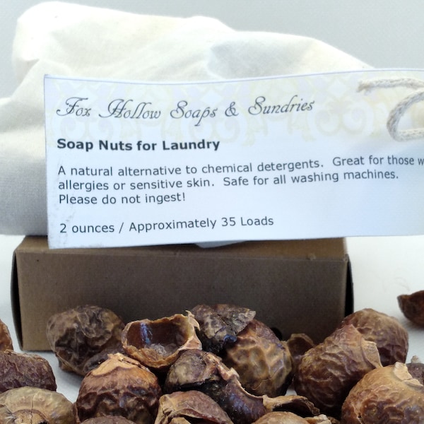 All Natural Detergent and Fabric Softening Organic Soap Nuts for Laundry (2 Ounces)