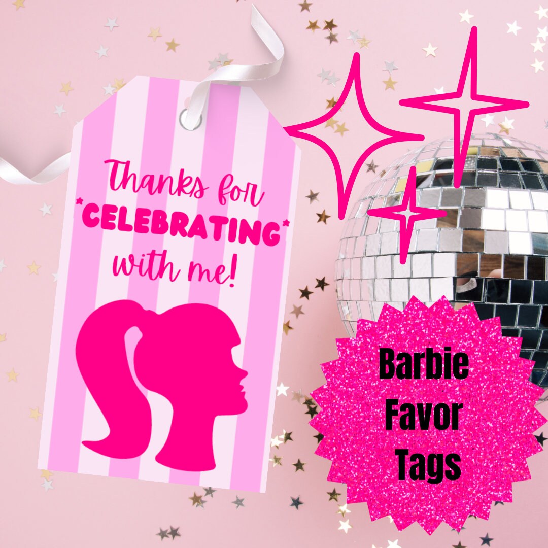 Printable Barbie Party Favor Tags Barbie Thank You Party Tags - Etsy printable-barbie-party-favor-tags-barbie-thank-you-party-tags-etsy