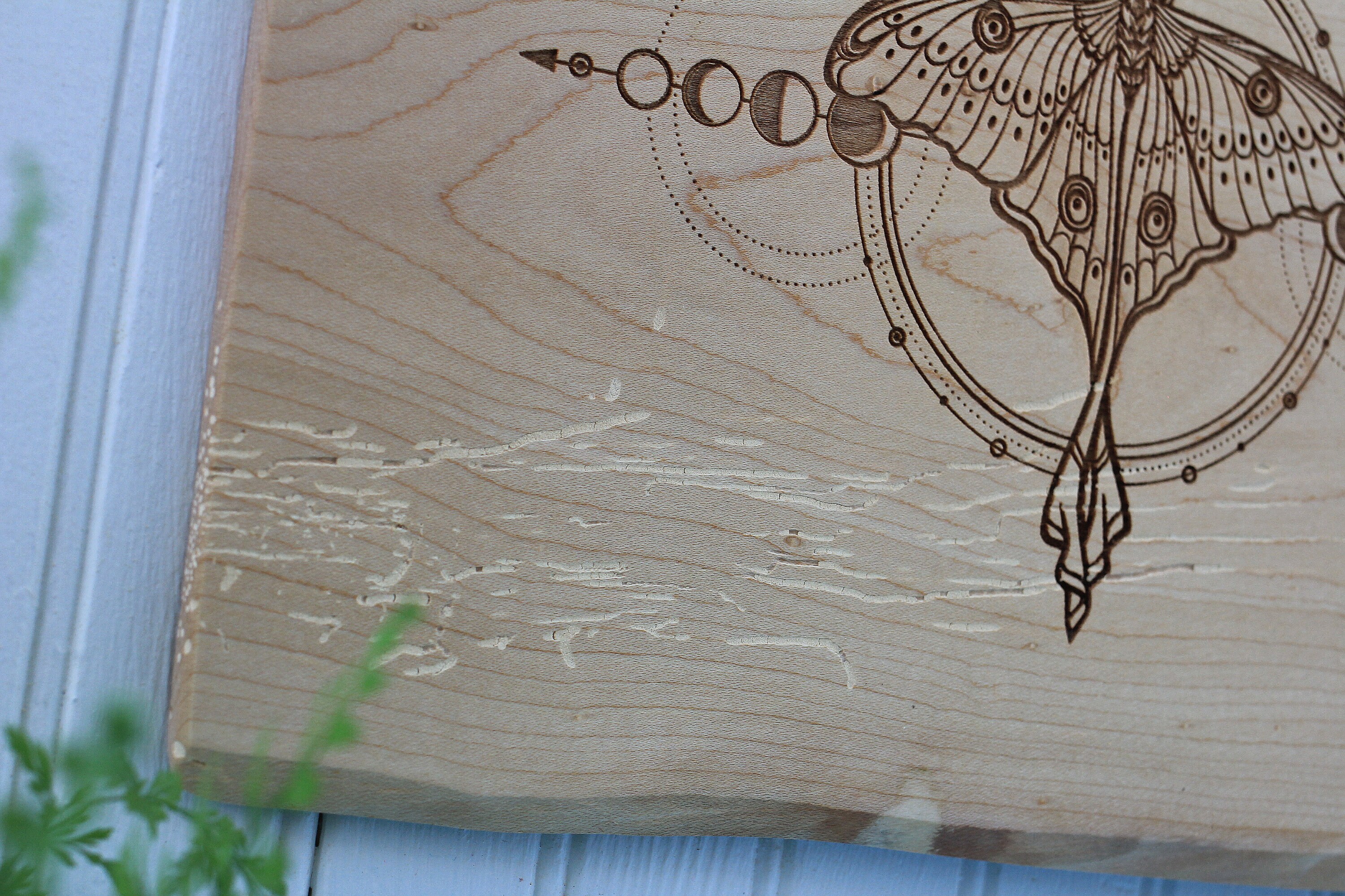 Moth Wall Hanging, Moon Art, Moon Phases, Wood Wall Decor, Wood Art ...