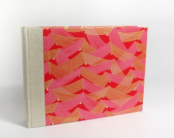 Photo album *red gold fans* small 16 x 21 cm