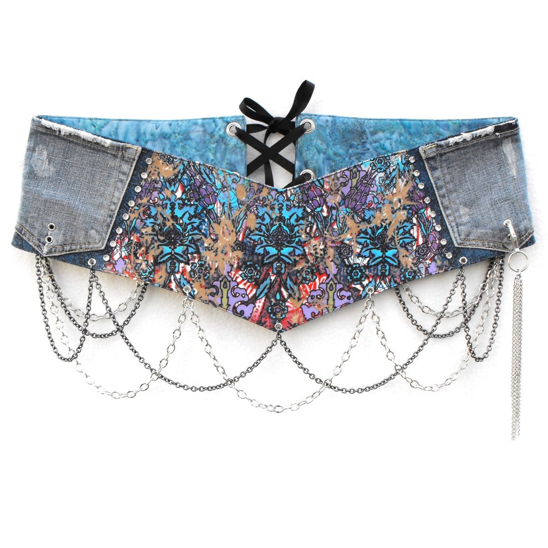 Colorful Hiphugger Dance Belt Plus Size Nouveau-inspired Edgy - Etsy