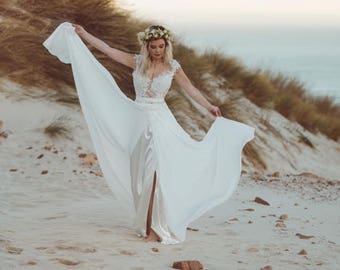 Bohemian Beach Wedding Dress Fashion Dresses