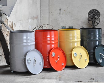 Tonne aus 60 Liter Neu Fass - Farbe nach Wahl - Wäschebox Wäschefass Stauraum