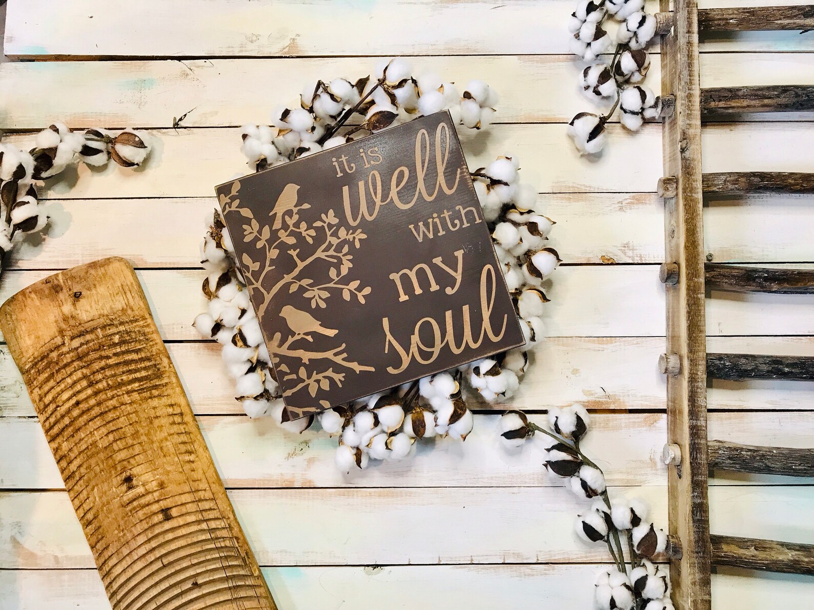 It is Well Sign Hymn Decor Christian Sign Hymn Sign Wood Etsy