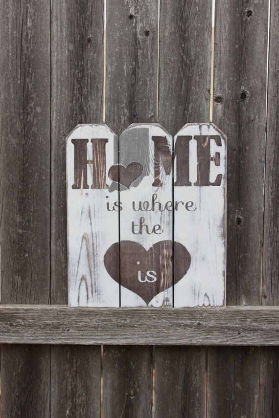 Indiana State Sign Home Is Where The Heart Is Picket Fence Etsy