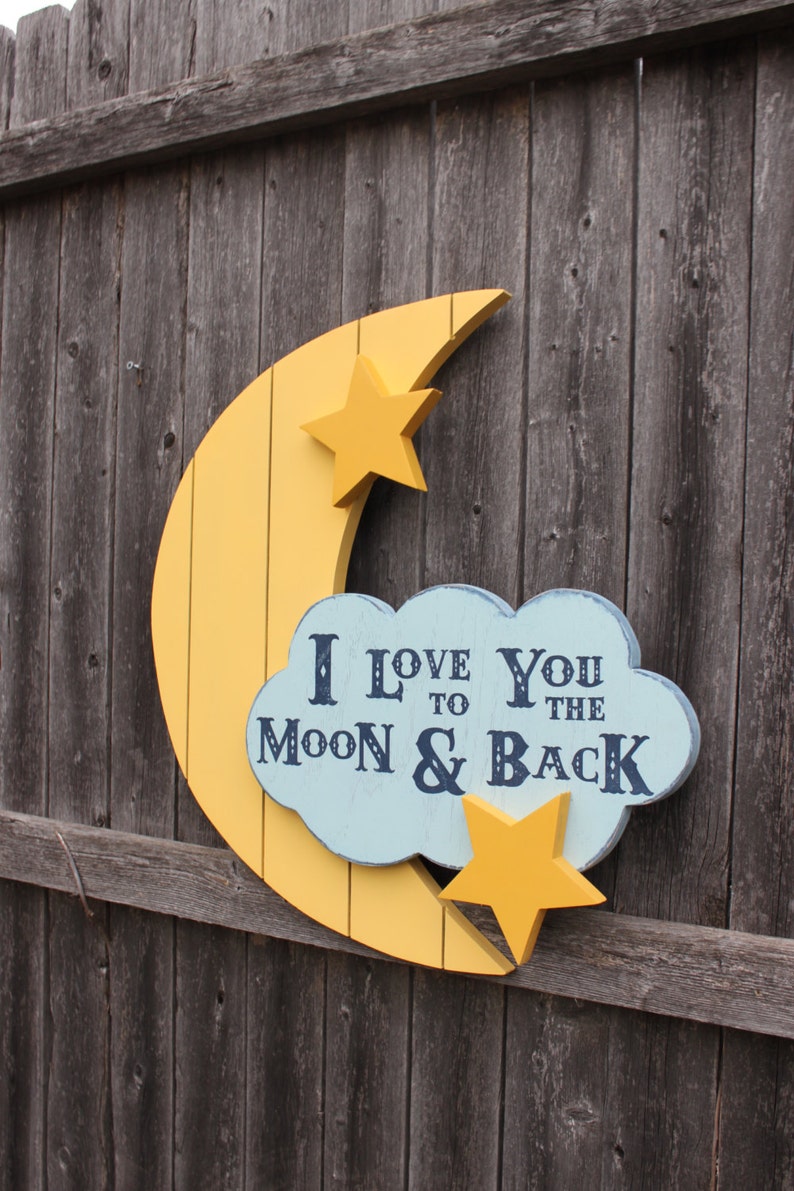 i love you to the moon and back nursery theme