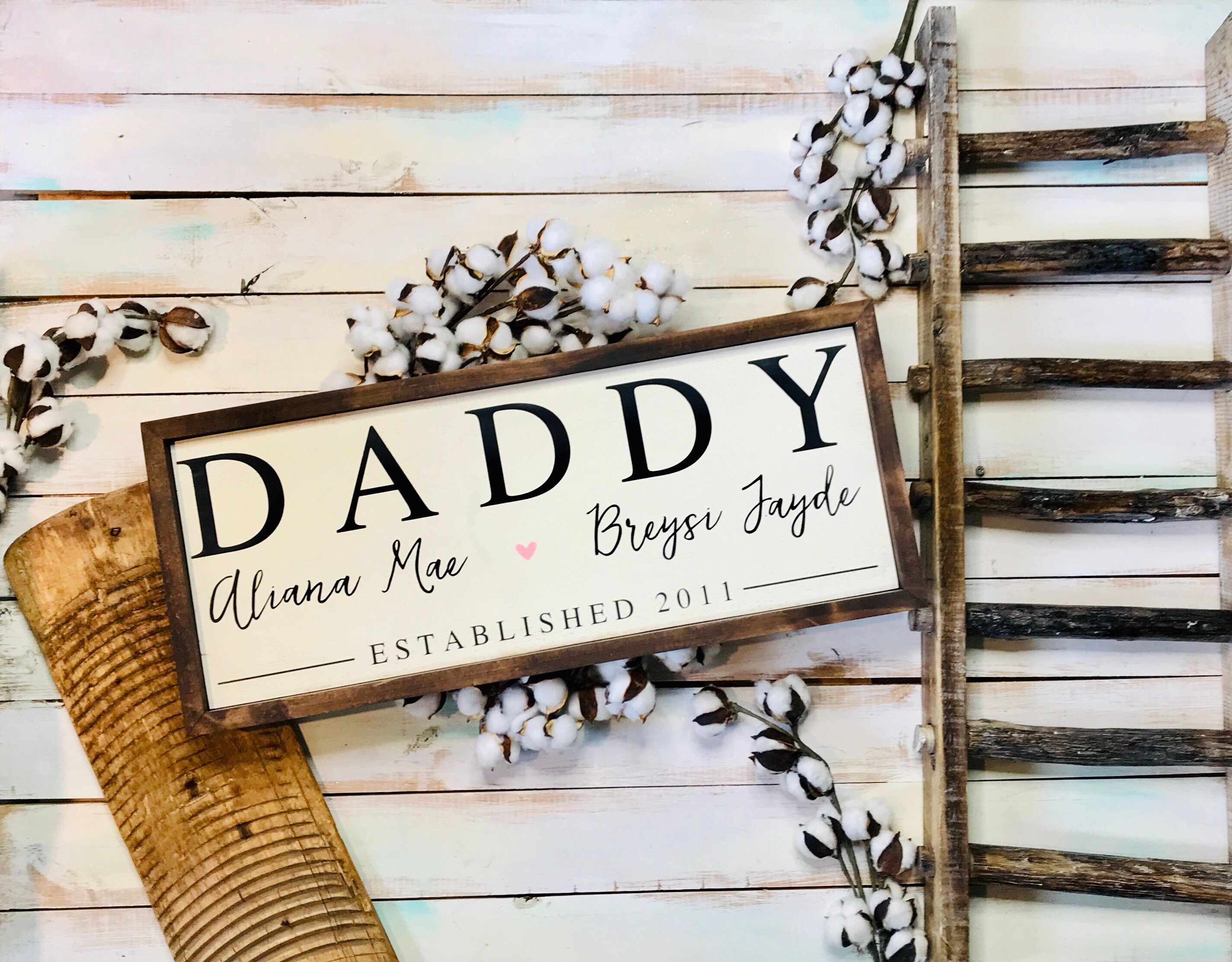 Daddy Sign Custom Father Plaque Daddy Daughter Sign Daddy | Etsy