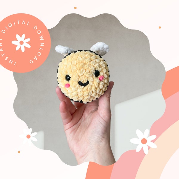 Crochet Bee Pattern Baby MayBee Bee Plushie Amigurumi Baby Rattle Pattern PDF Instant Download