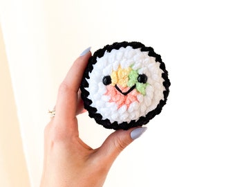 Sushi Roll Crochet Plushie Amigurumi