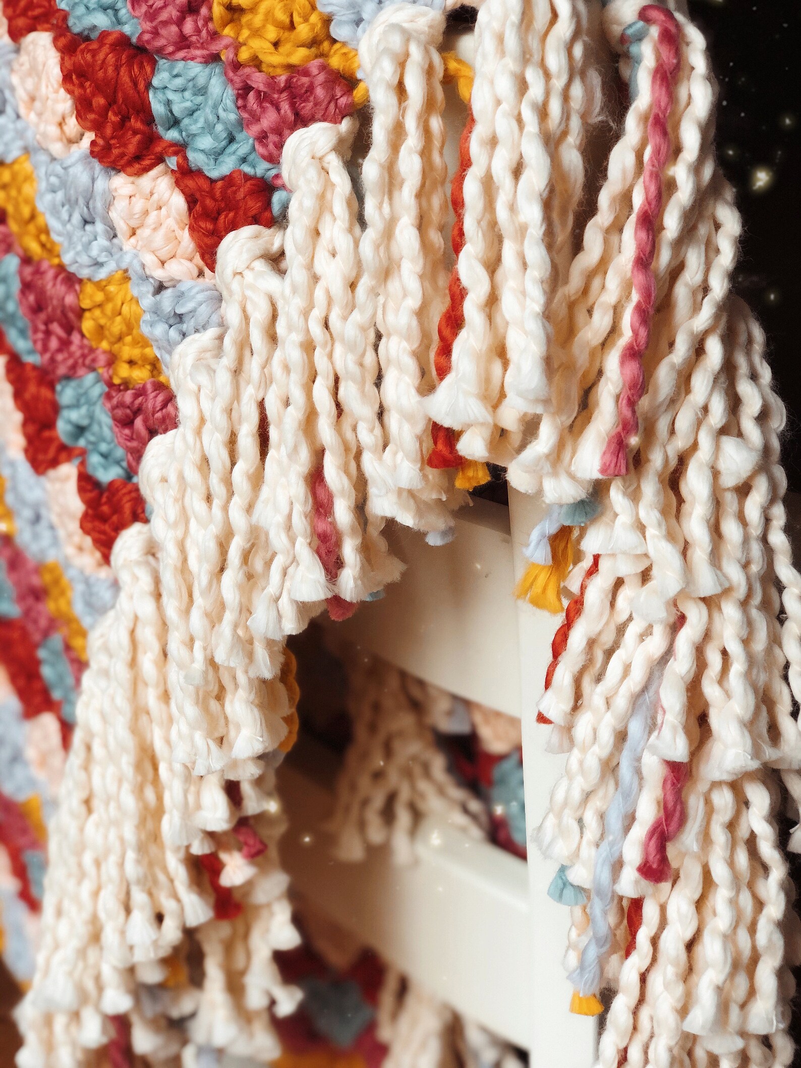 Tassel Baby Blanket Crochet Pattern // Shell Stitch // Cotton Etsy