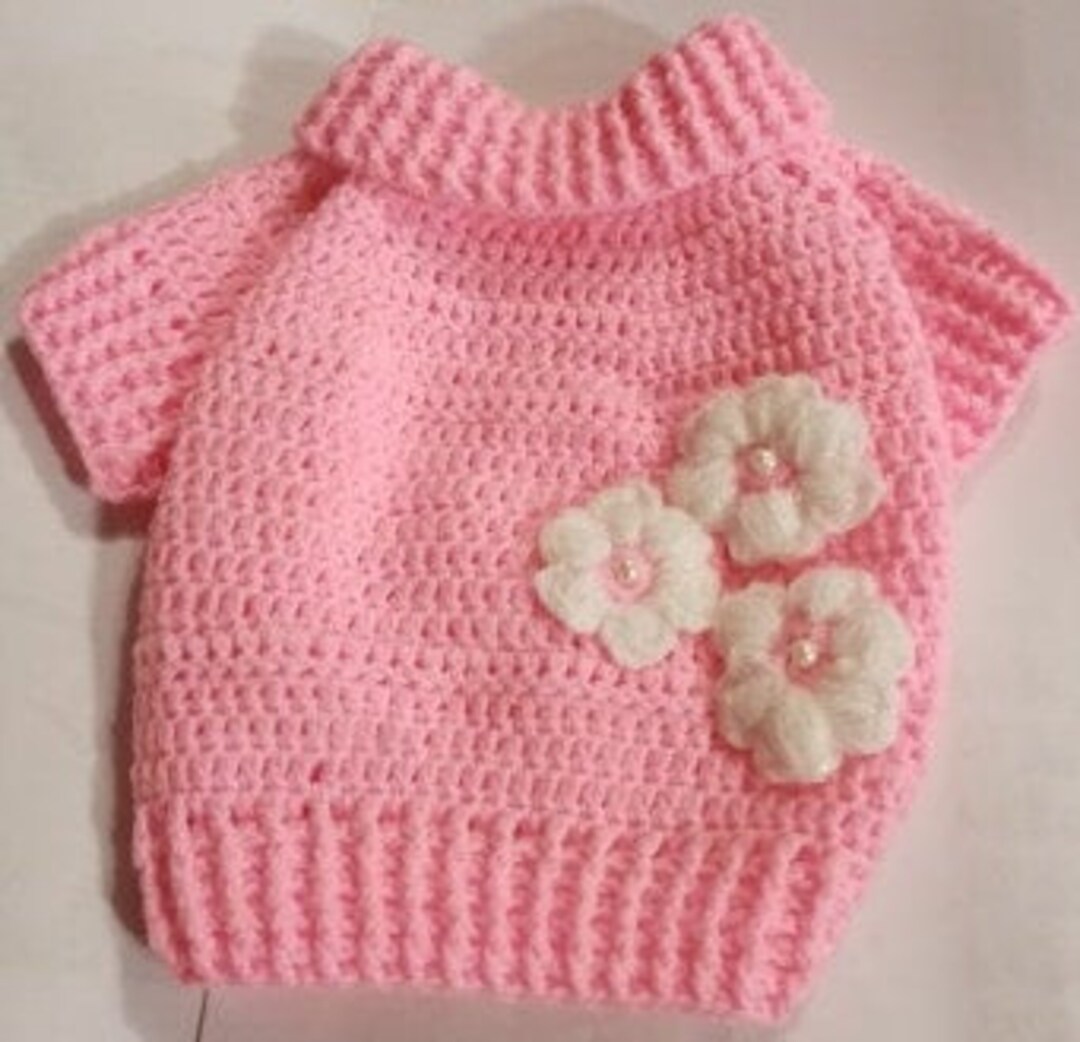 Crochet Small Dog Sweater Blend of Milk Cotton and Silk With Etsy