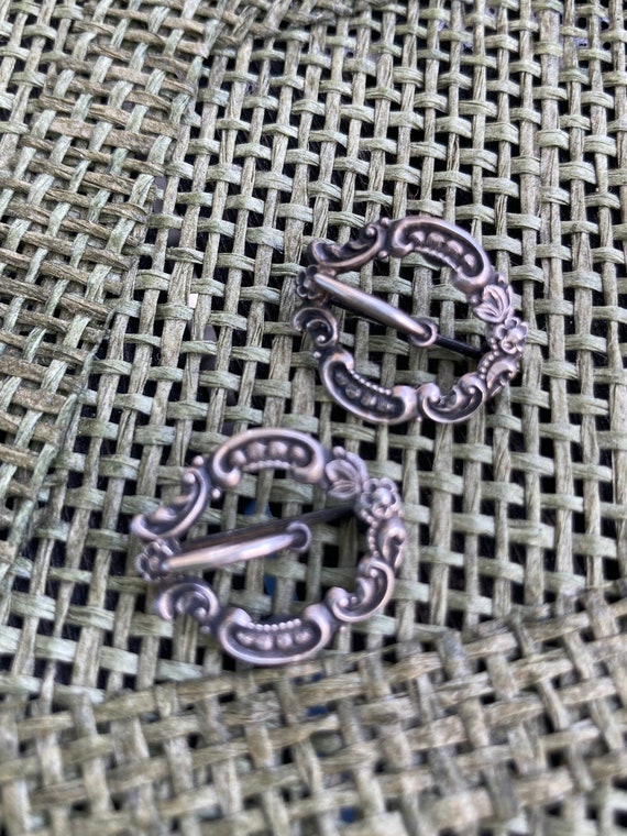 Antique pair of 19th century sterling silver Victo