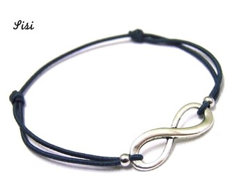 Bracelet dark blue infinity