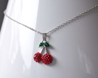 Collier pair of cherry crewneck