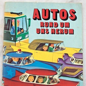 Livre pour enfants livre d'images livre de merveilles voitures autour de nous années 50 60 70 Carlsen