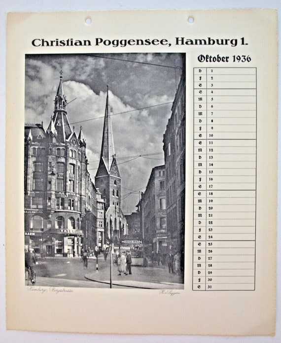 Original Calendar Sheet 1936 90th Birthday Gift Anniversary - Etsy